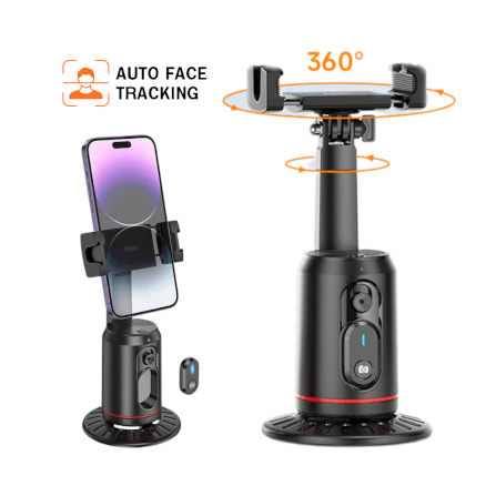 ขาตั้งมือถือ HOCO K23 AI SMART TRACKING หมุนได้ 360° ติดตามใบหน้าอัตโนมัติ รีโมท BLUETOOTH 5.2 ควบคุมด้วยท่าทาง และฐานยึดขนาด 1/4 นิ้ว_0